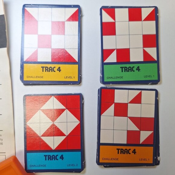 Trac 4 Replacement Cards Levels Vintage Game Speed Memory Matching Patterns - Picture 2 of 7